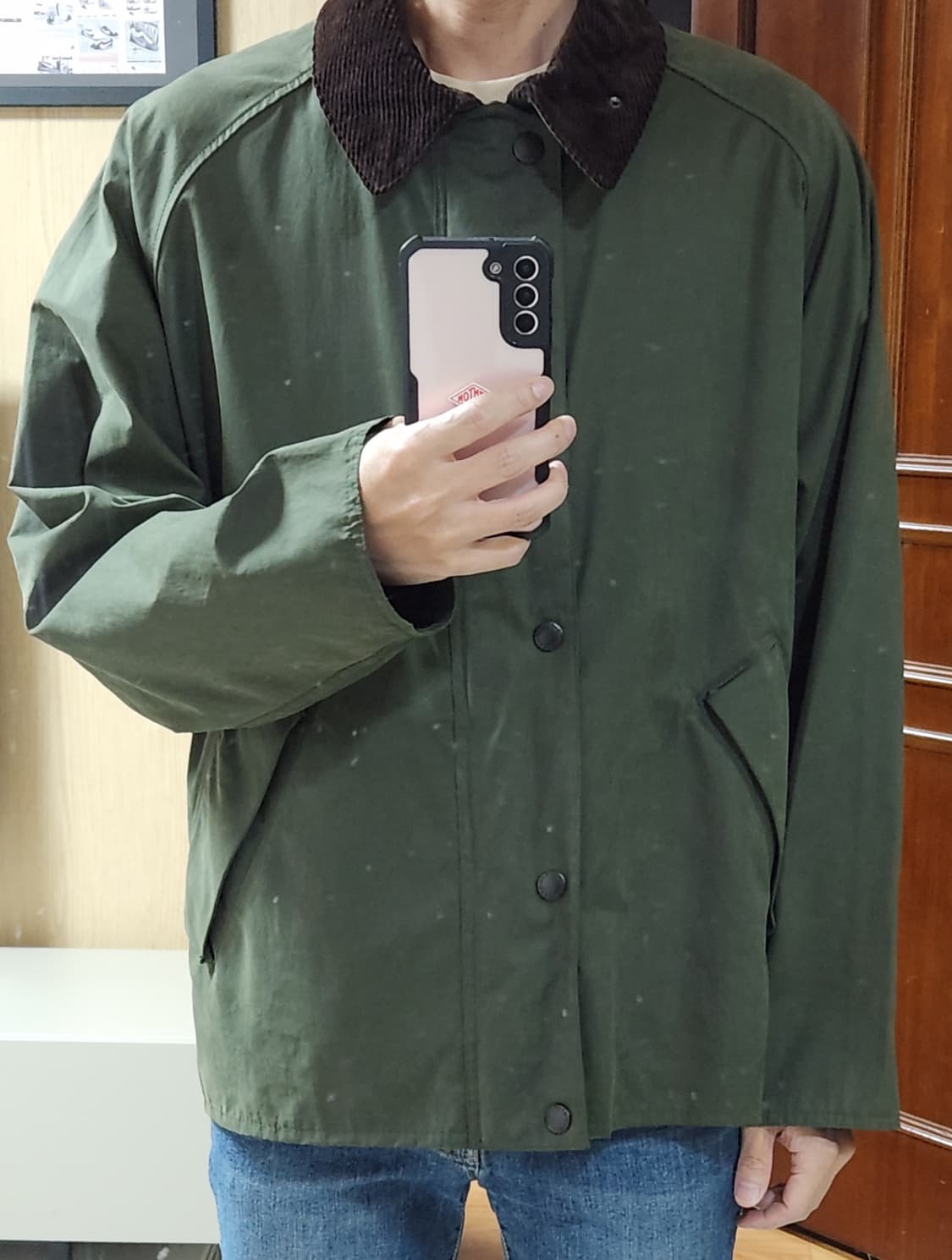(착샷) 바버 트랜스포트 논왁스 세이지 barbour 상품이미지9