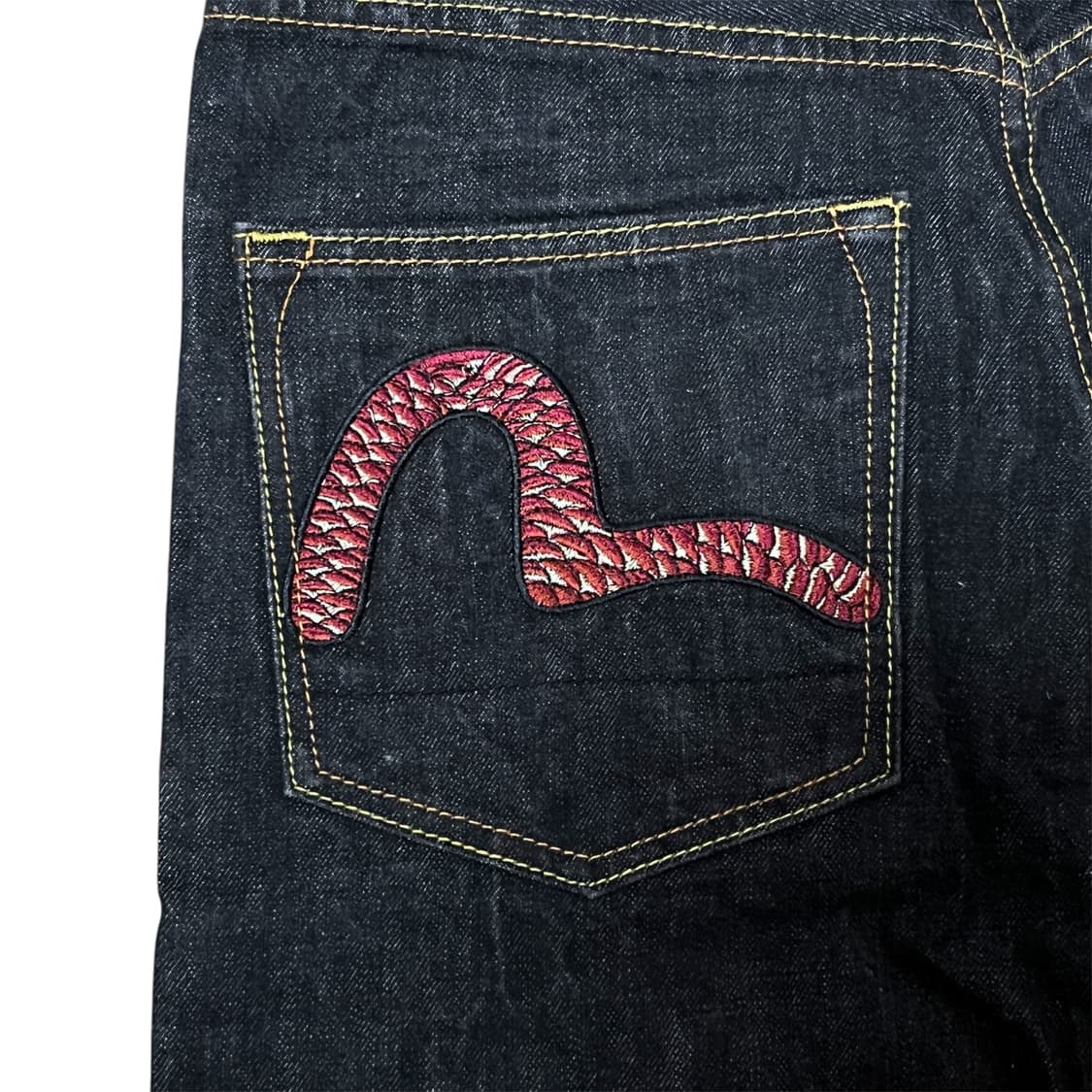 에비수 잉어 자수 블랙 데님 상품이미지4