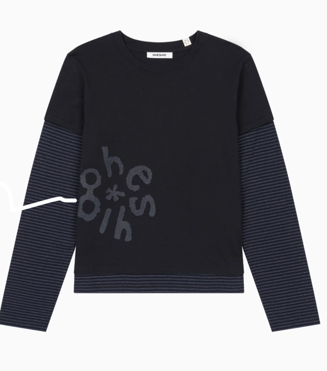 오헤시오 레이어드 스트라이프 티 상품이미지1