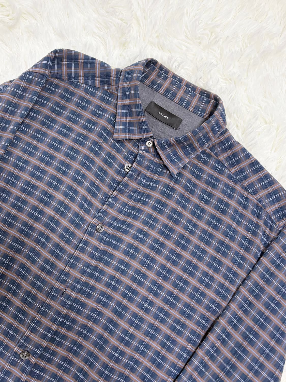 디젤 스몰로고 체크 셔츠 상품이미지3