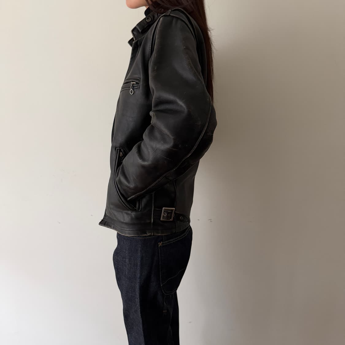 쇼트 레더 자켓 36 상품이미지2