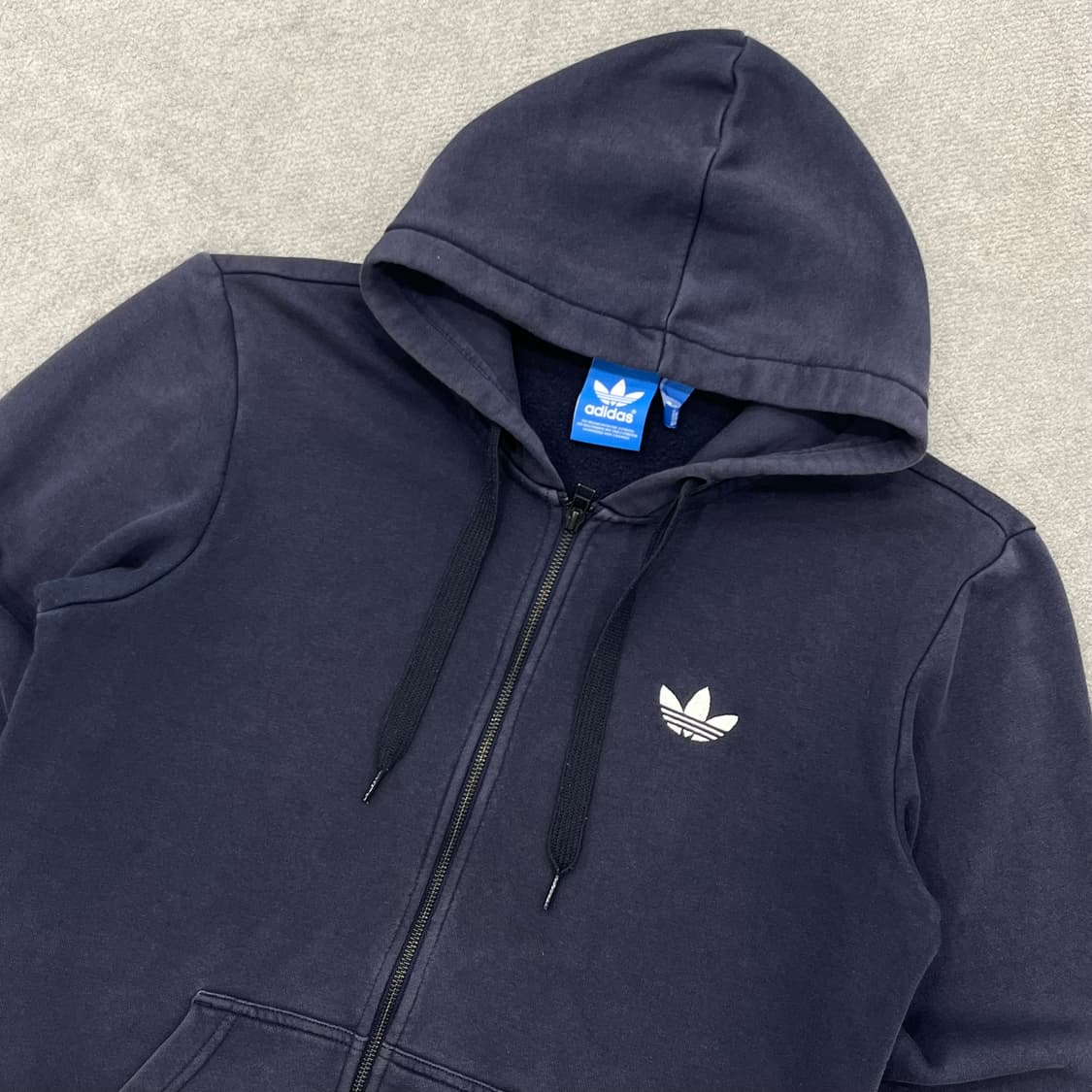 100 아디다스 삼선 후드집업 네이비 상품이미지2