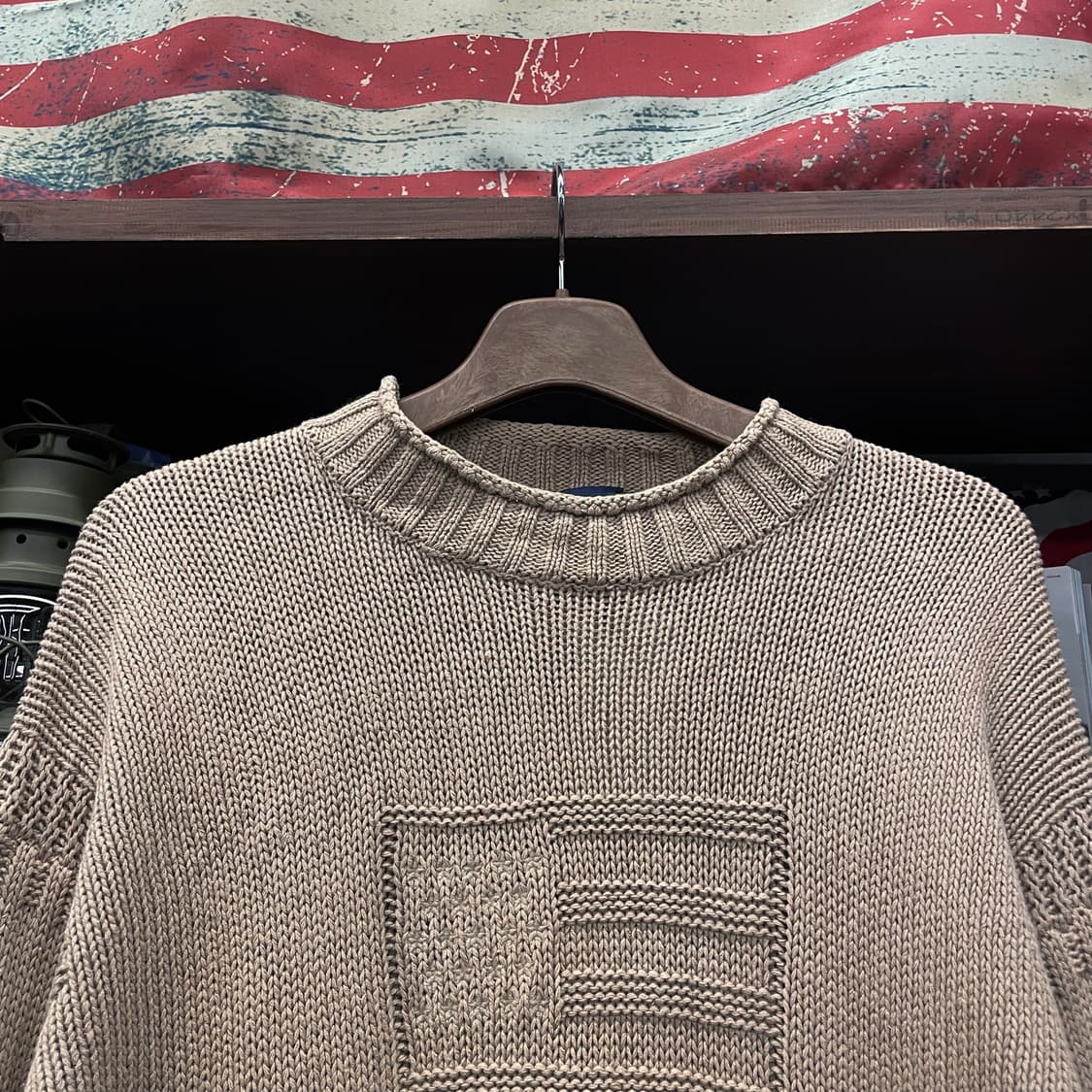 폴로 랄프로렌 스포츠 성조기 패턴 코튼 라운드넥 니트 스웨터 상품이미지3