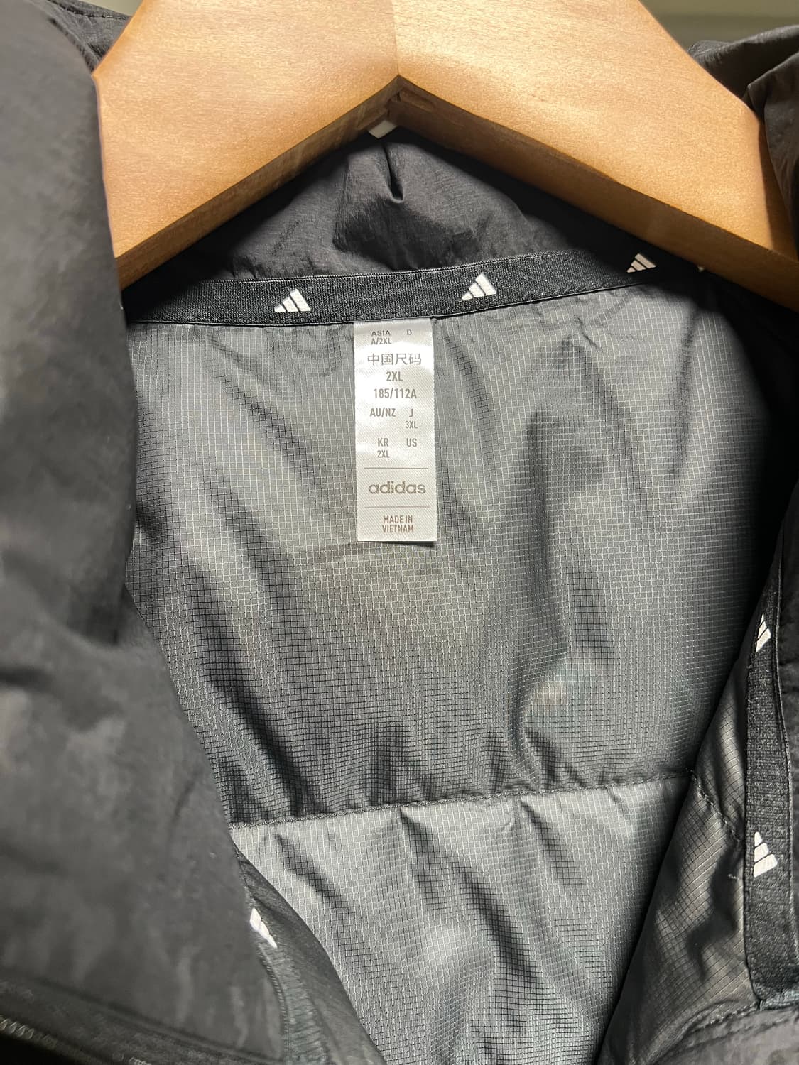 새상품,XXL) 아디다스 골프 덕다운 반팔 아노락 패딩 상품이미지2