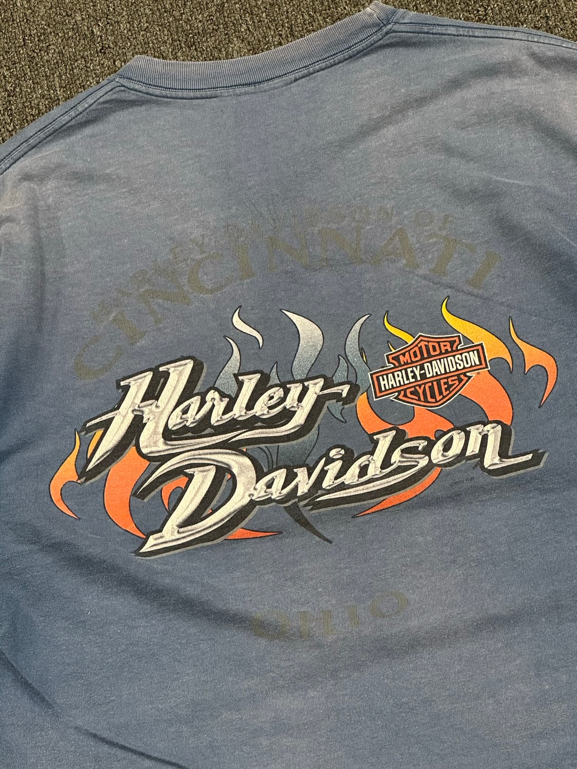 OS)할리데이비슨 빈티지 100주년 프린팅 반팔 상품이미지4