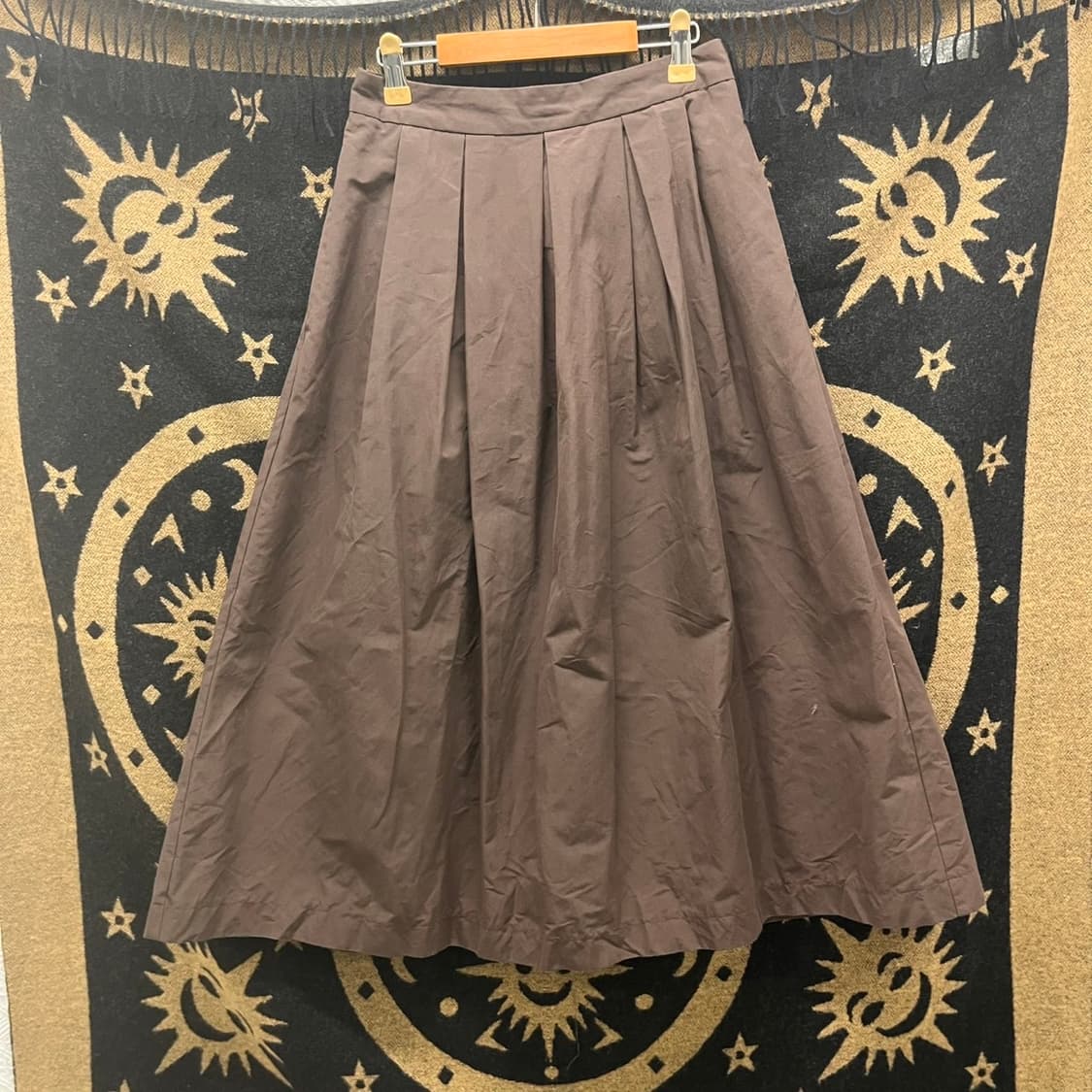 빈티지 코지룩 다크초코 플레어 아방 롱스커트 K0014 상품이미지3