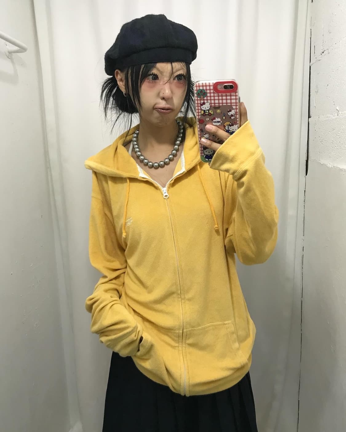 Stussy Logo Yellow Hood Zip-Up 상품이미지6