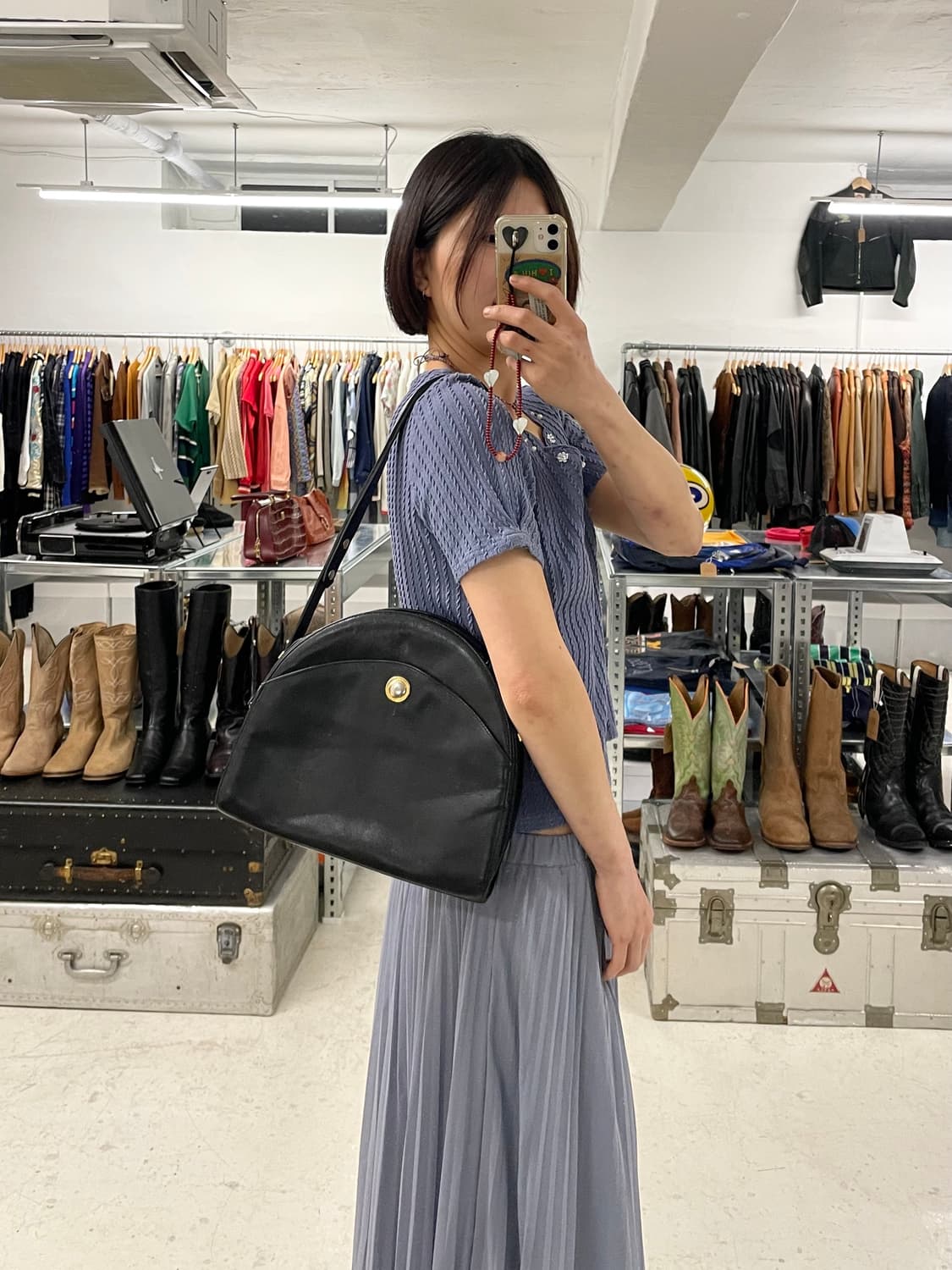 LANVIN half moon bag 랑방 하프문 숄더백 상품이미지1
