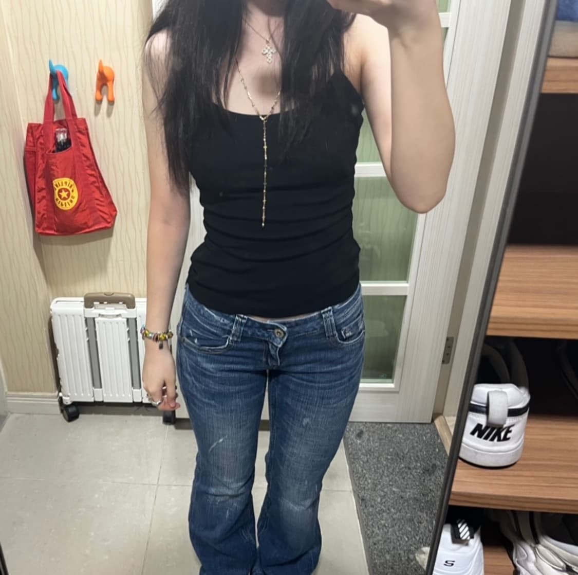 로우라이즈 플레어 진 부츠컷 청바지 상품이미지1