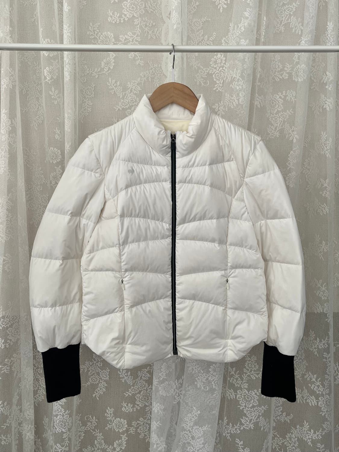 L) 르꼬끄 스포르티브 구스다운 경량패딩 화이트 상품이미지1