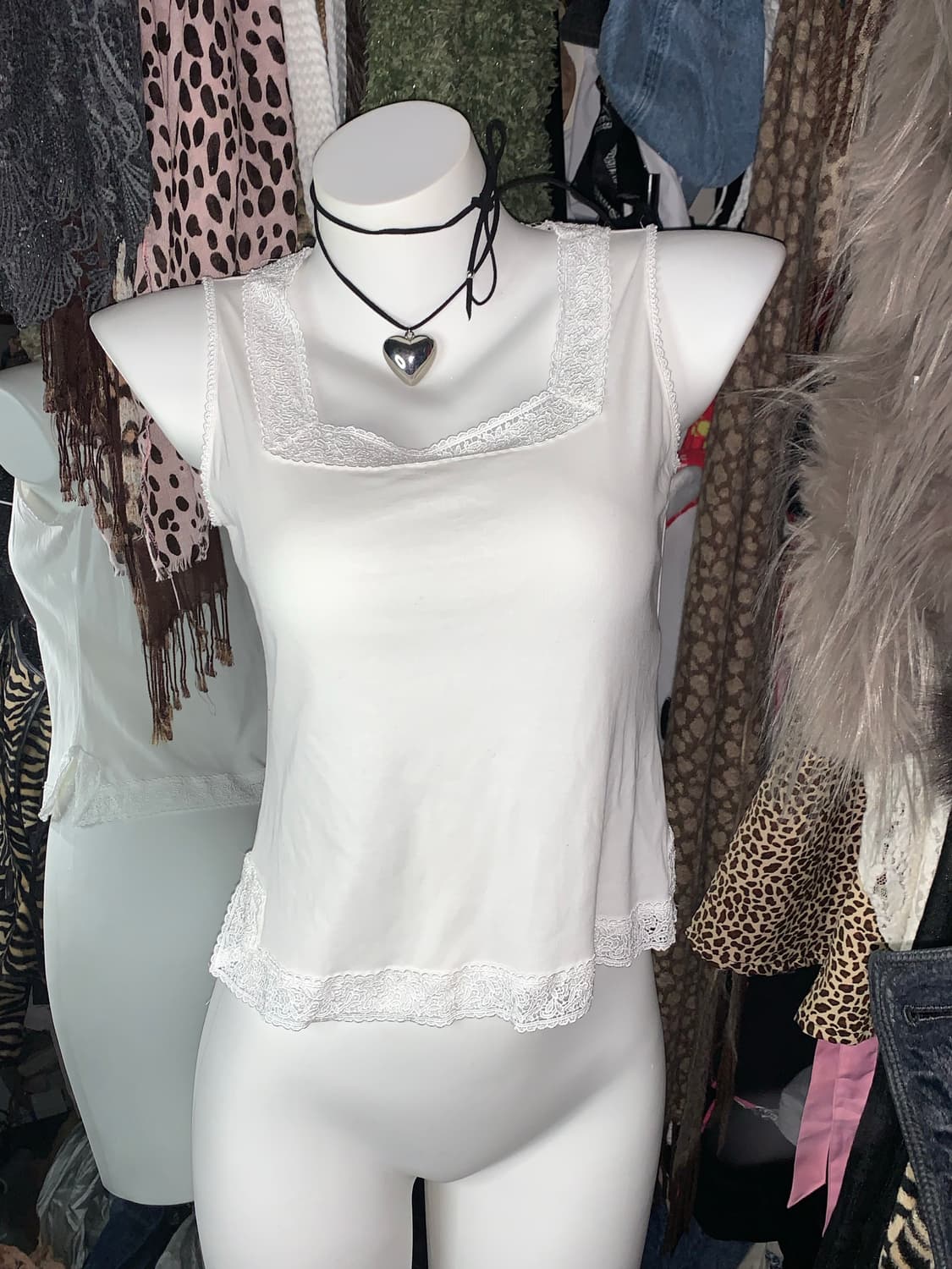 모리 로걀 화이트 레이스 슬립 상품이미지1