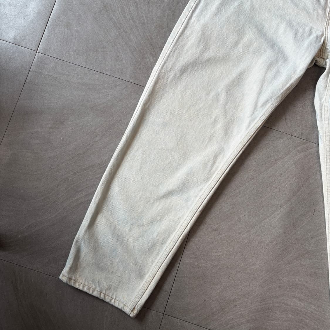 96년 미국 생산 리바이스 550 데님 오렌지탭 아이보리 팬츠 상품이미지2