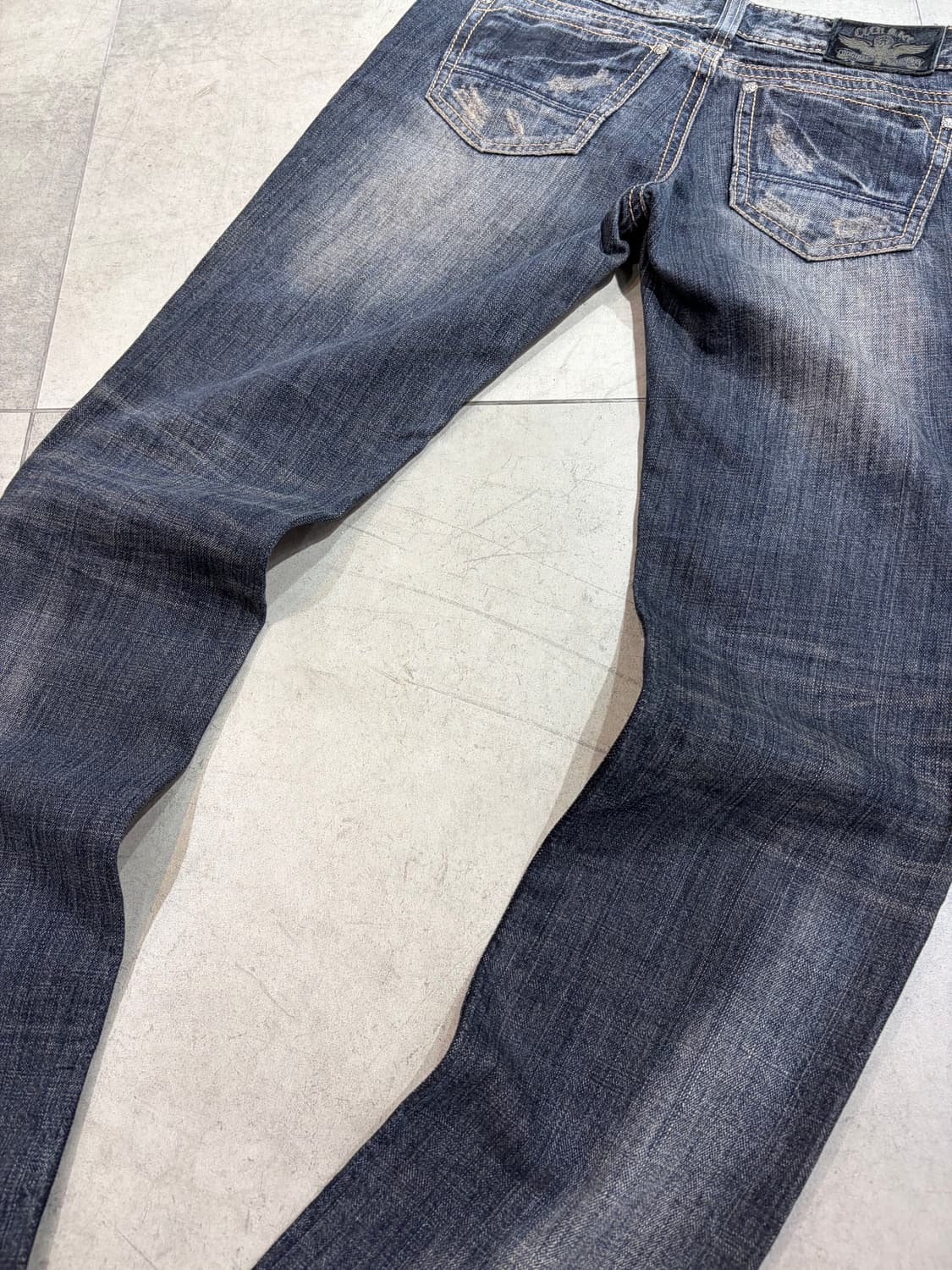 Y2k 펑크 로우라이즈 데님팬츠 상품이미지4