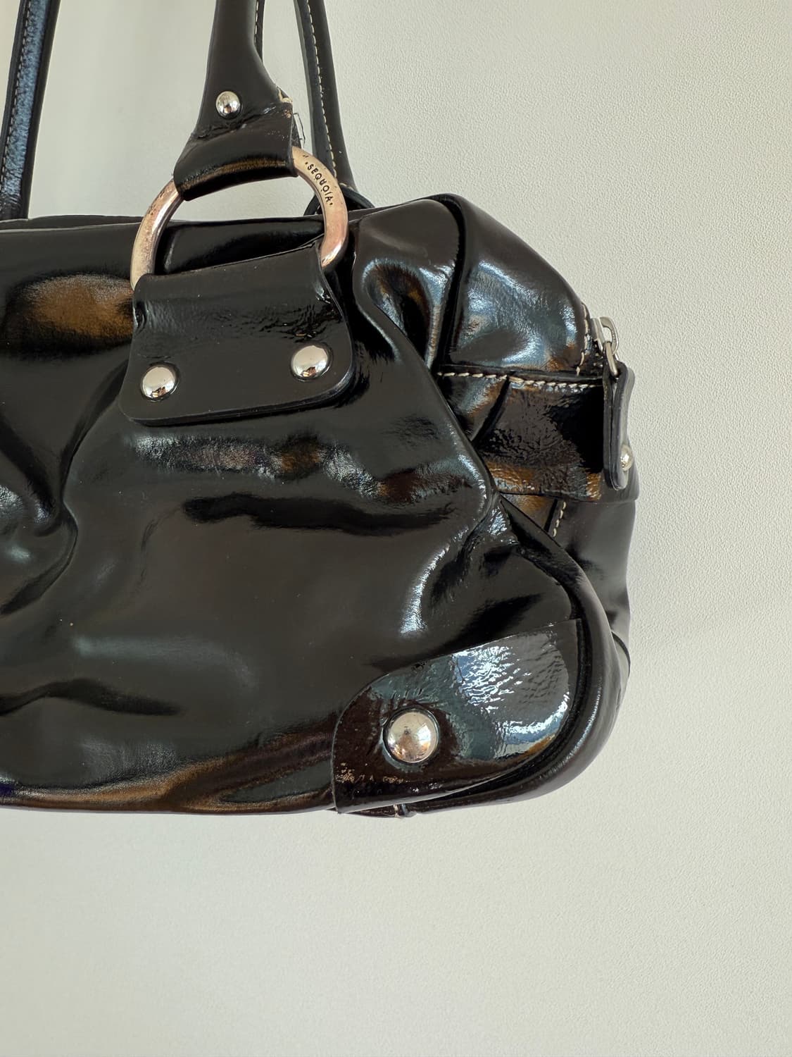 SEQUOIA 에나멜 레더 보스톤 숄더백 상품이미지5