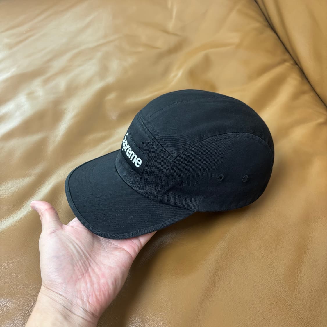 Supreme 슈프림 워시드 블랙 캠프캡 모자 (Washed Black) 상품이미지4