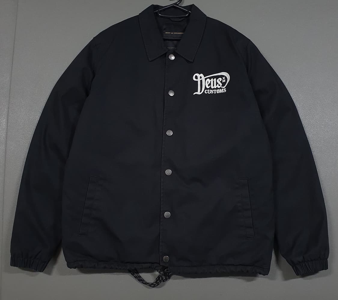 실측 XL (105) 데우스 엑스마키나 인카운터스 누빔 코치 자켓 블랙 상품이미지1