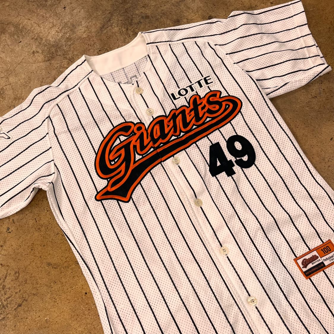 [ 100 ] 롯데 자이언츠 49 홍성흔 반팔 야구 유니폼 b1 상품이미지1
