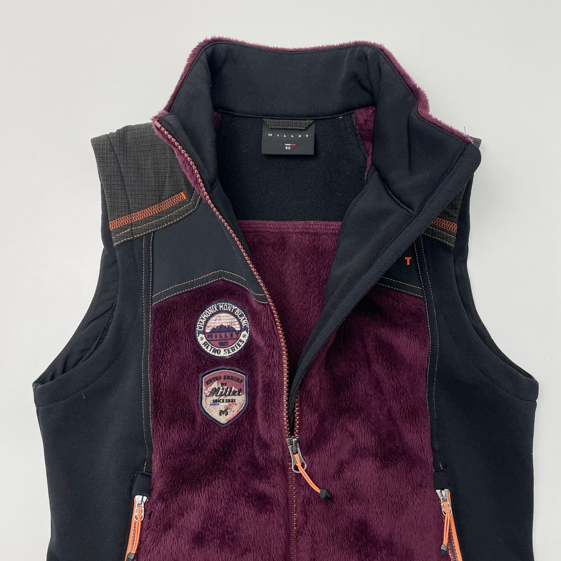 [중고] 밀레 여성 퍼 베스트 조끼 퍼플 95 상품이미지4