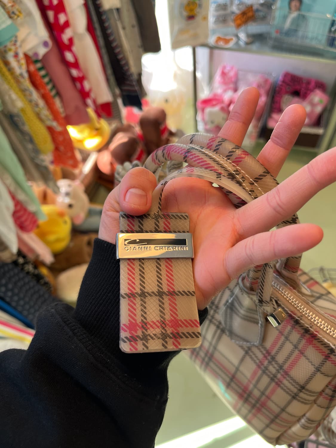 체크무늬 PVC백 🌀 상품이미지5