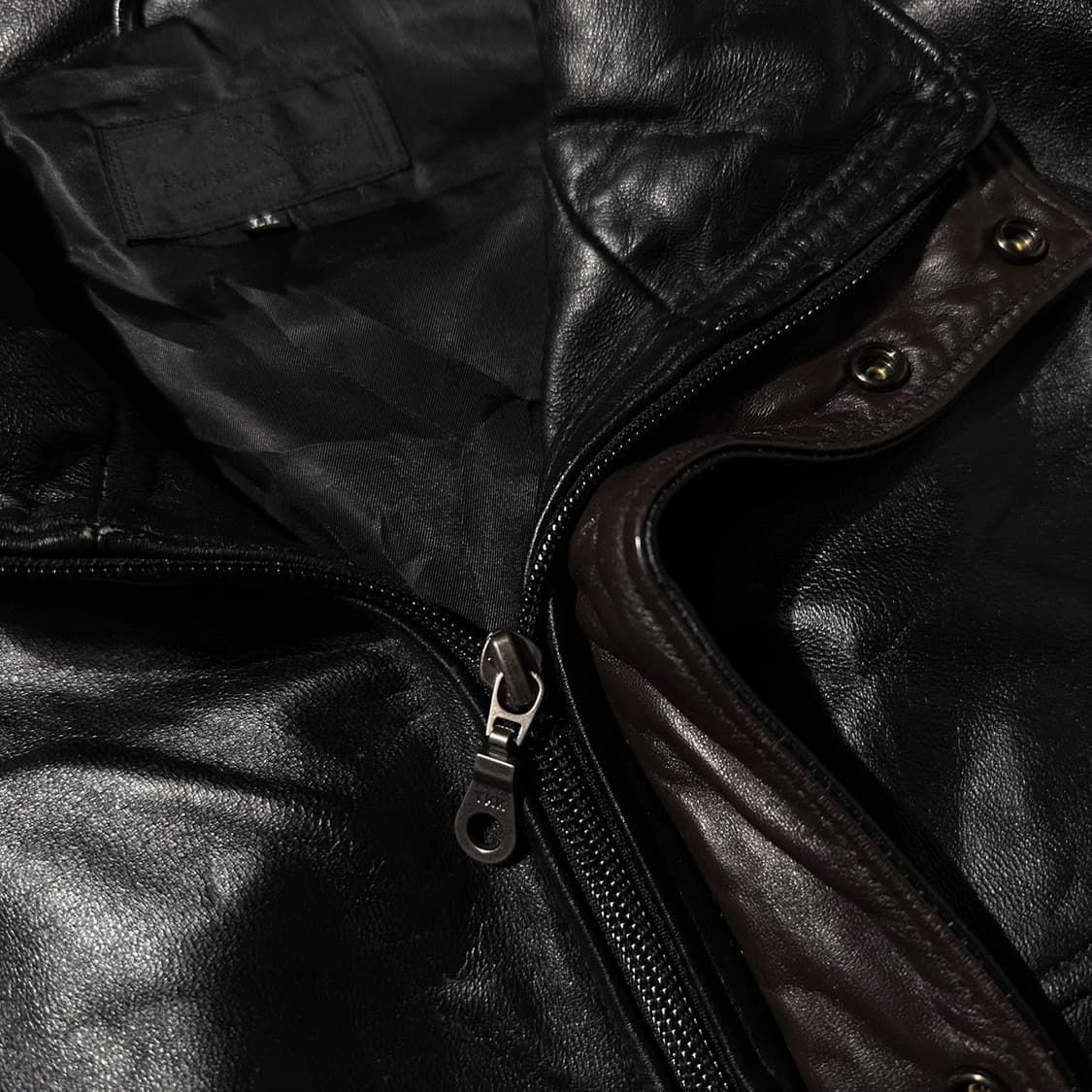 Piccolo Negozio 램스킨 싱글 레더 카코트 블랙 상품이미지5