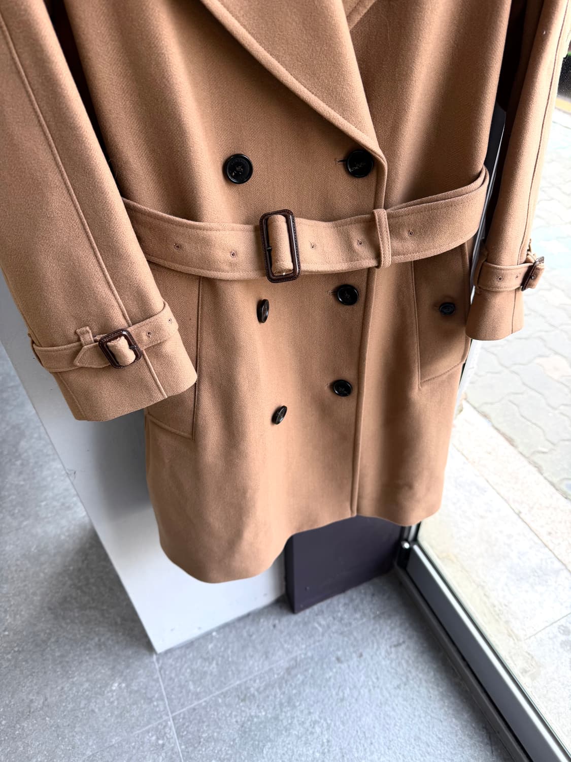 UK6/ 버버리 크랜스톤 캐시미어 벨티드 코트 상품이미지4