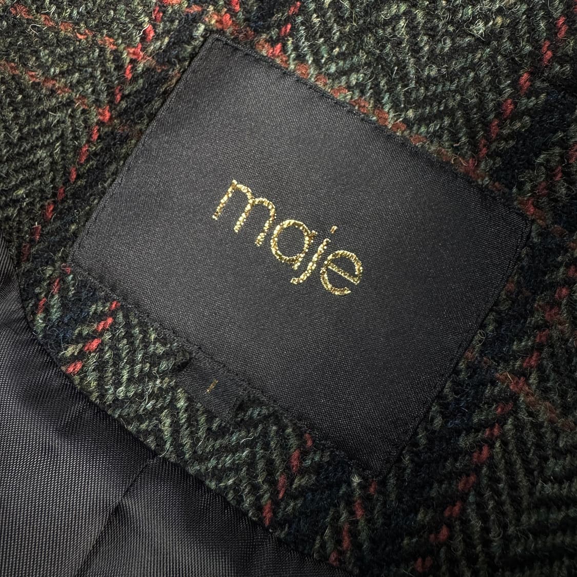 마쥬 maje 울 체크 코트 상품이미지4