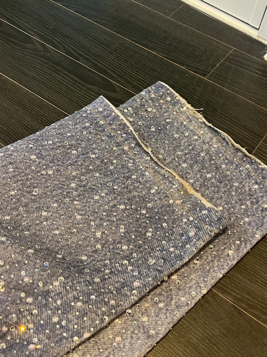 birth of royal child 스와로브스키 데님 팬츠 상품이미지3