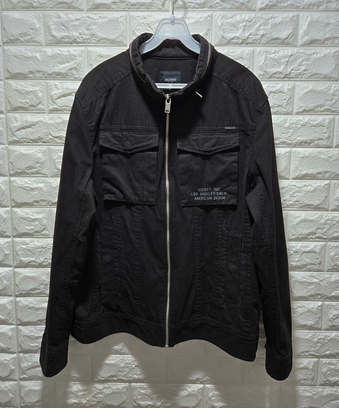 게스 블랙 코튼 헌팅 자켓 워크 자켓 105 상품이미지1