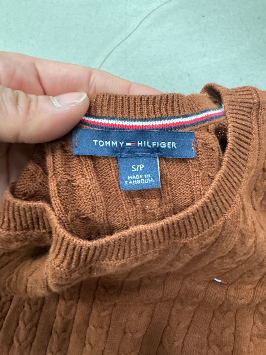 타미힐피거 니트 브라운 S 상품이미지3