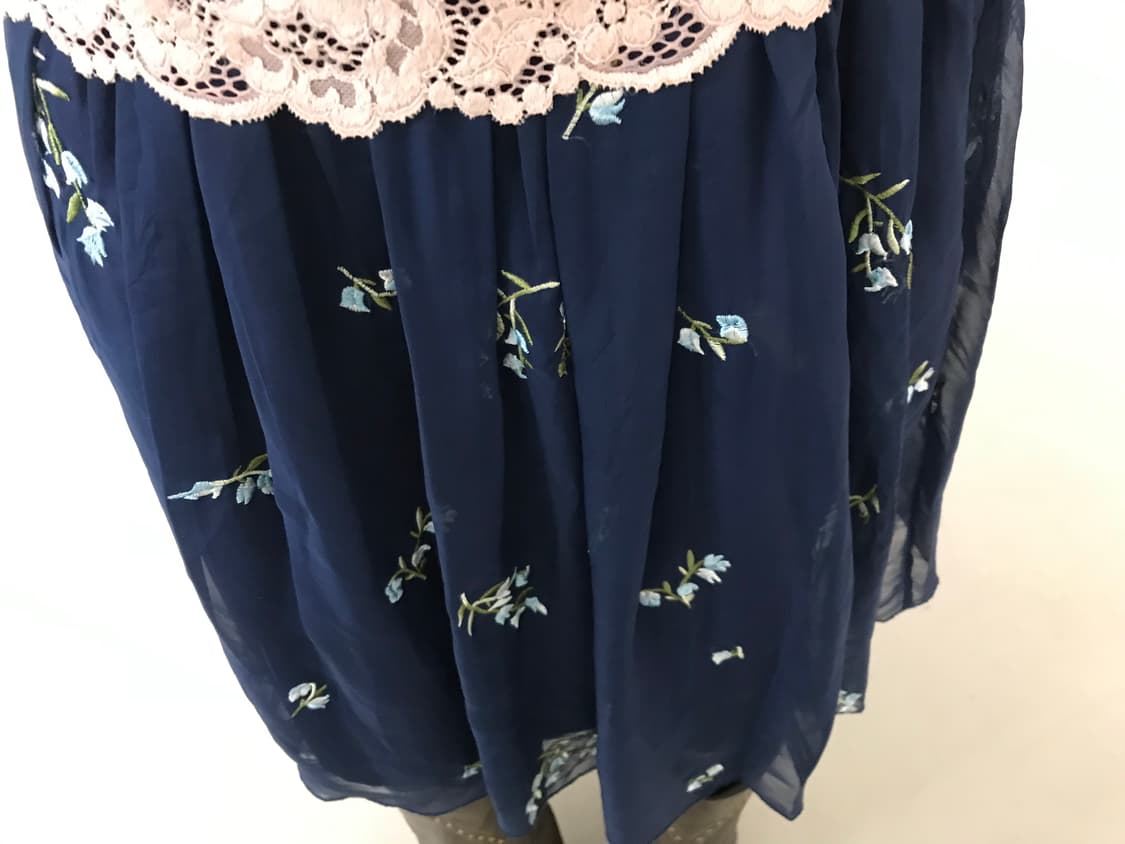 vintage navy pattern skirt (25inch) 상품이미지4