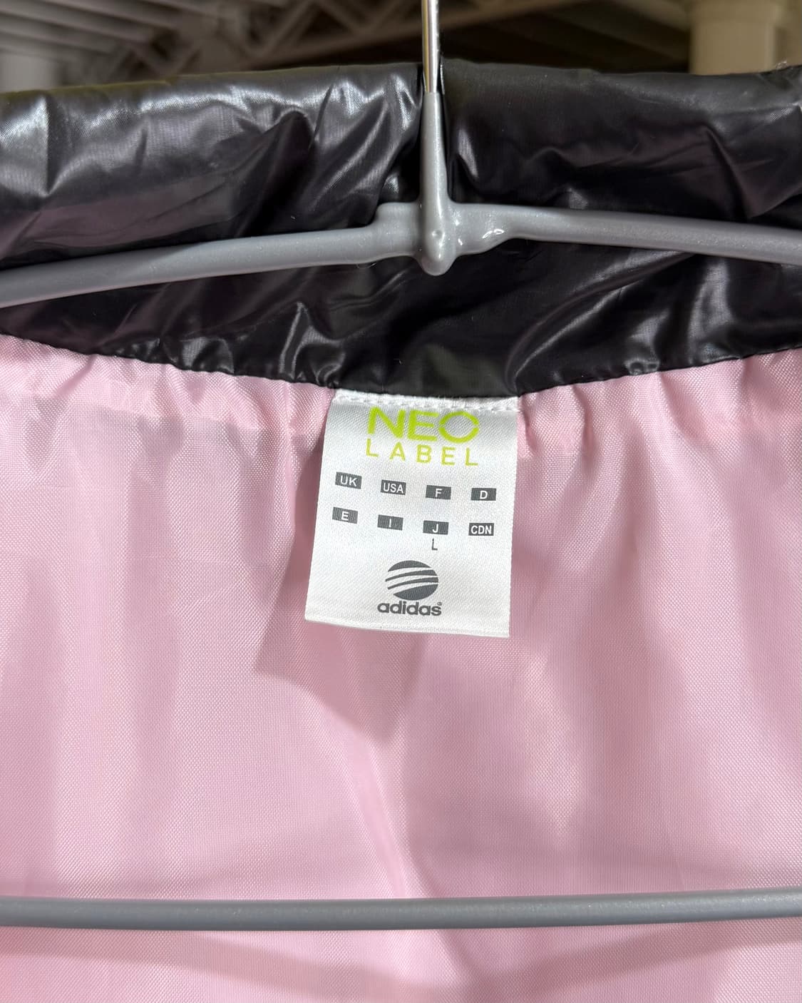 아디다스 블랙 & 핑크 하운드 체크 패딩 자켓 상품이미지8