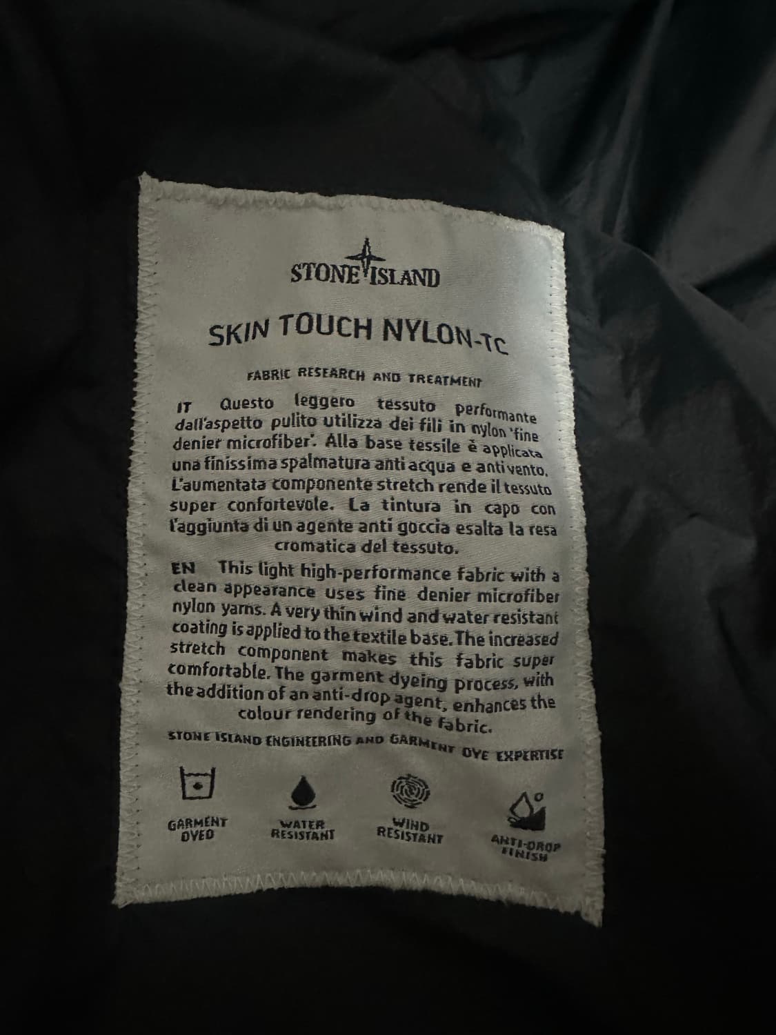 스톤아일랜드 스킨터치 나일론 자켓 (L/103) 상품이미지4