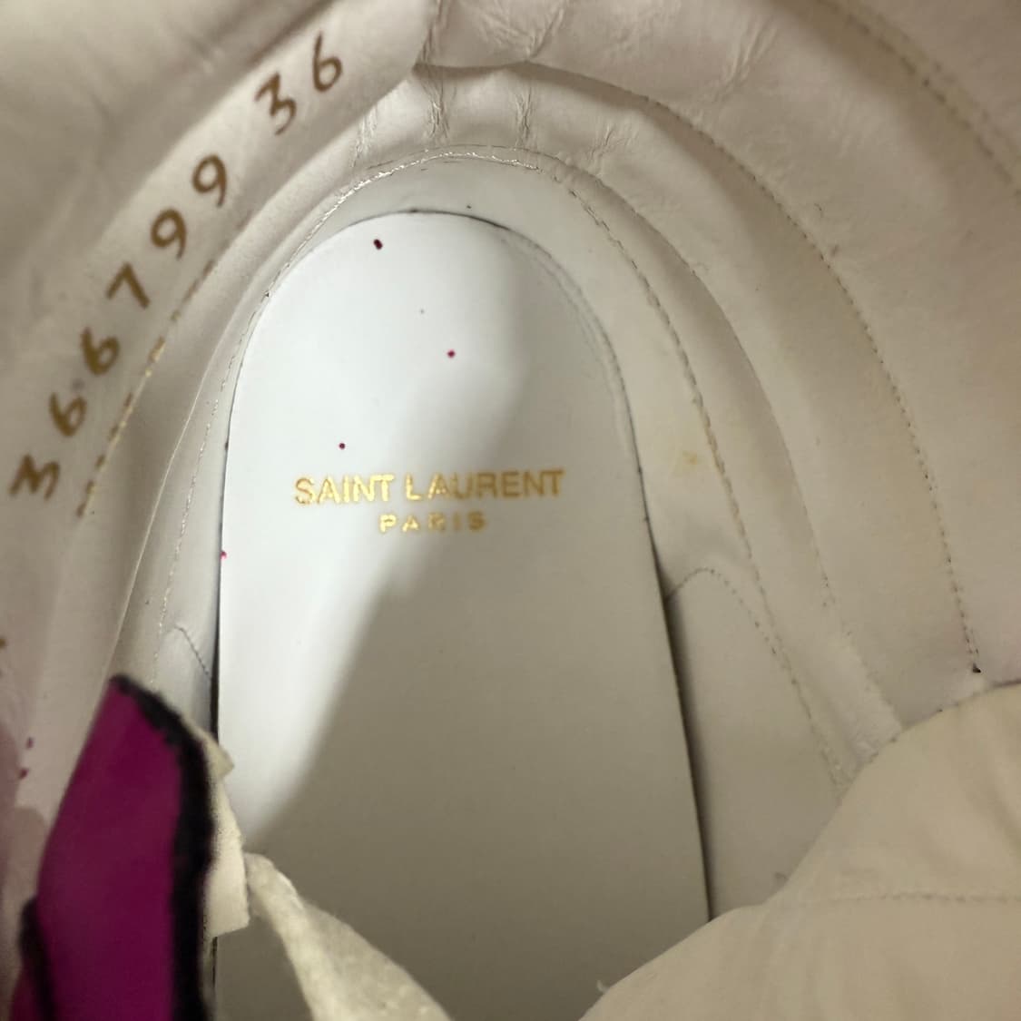 생로랑 SL/14H 핑크 글리터 하이탑 36.5 상품이미지6