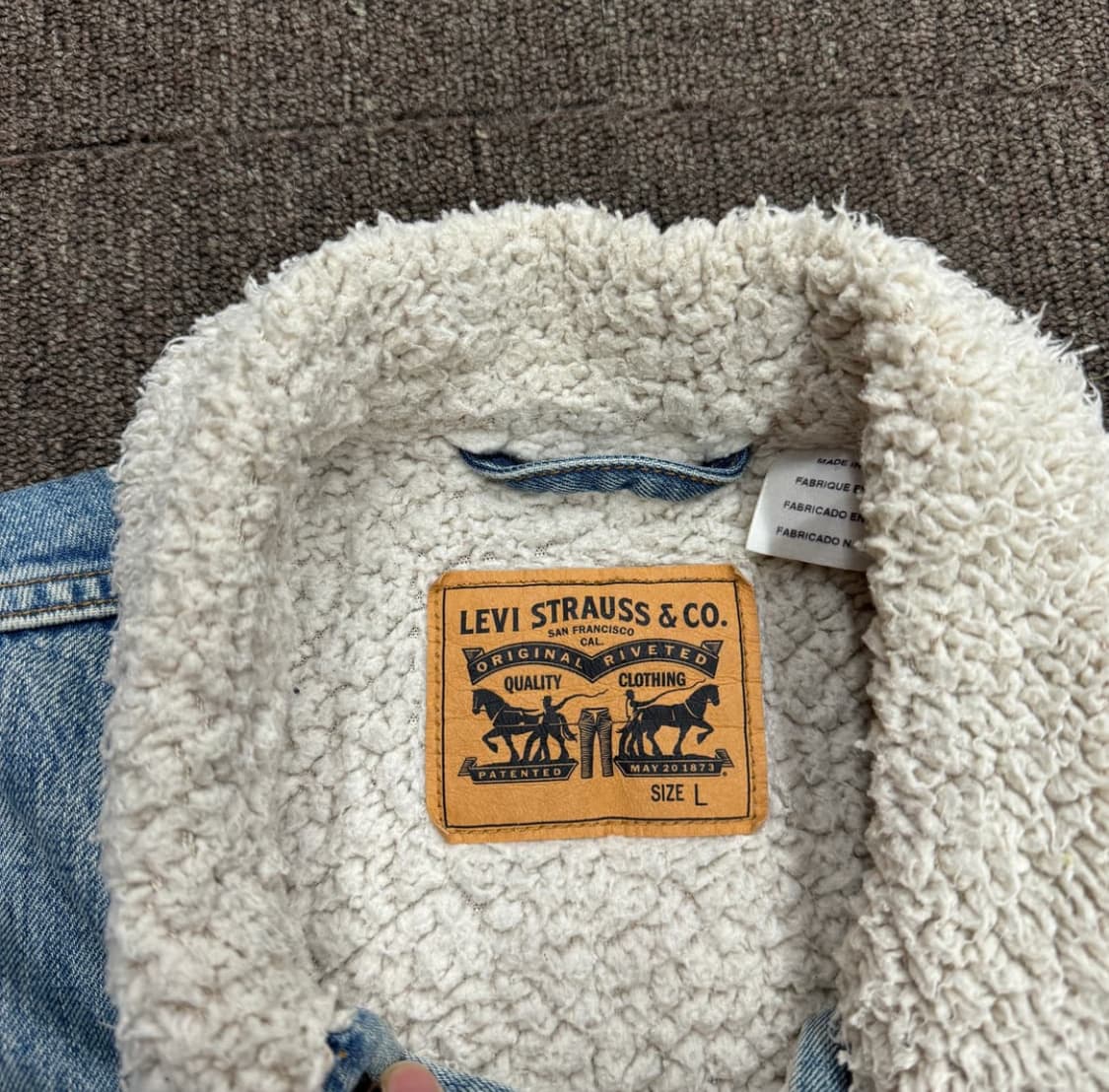 리바이스 오렌지탭 쉐르파 자켓 L 상품이미지4