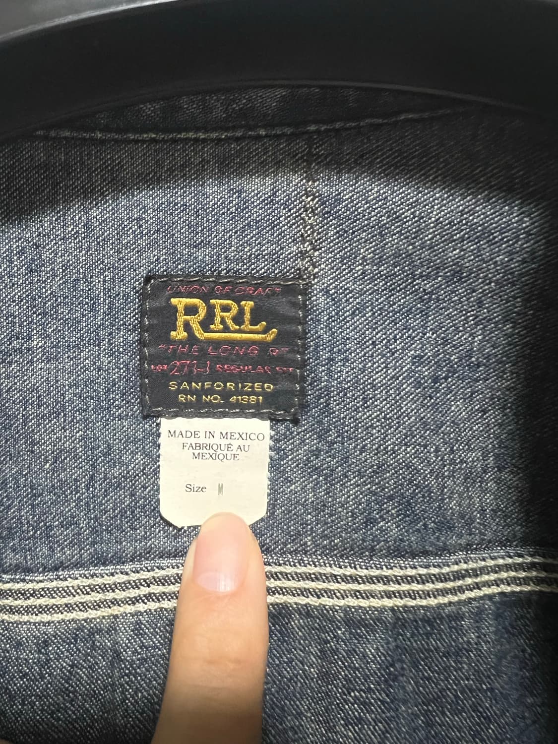 RRL 레이튼 인디고 데님 자켓 상품이미지7