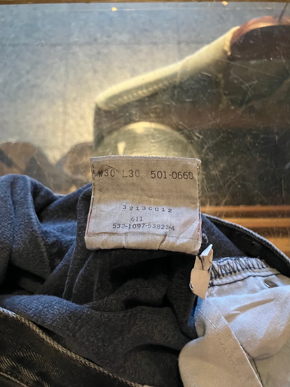 90s USA Levis 501 0660 Black Denim Pants 상품이미지10