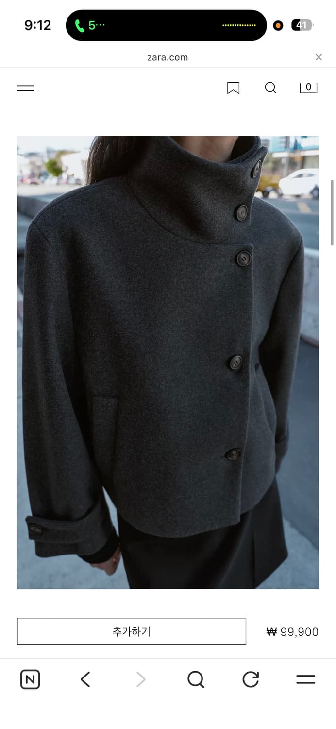 자라 하이넥 숏코트 상품이미지1