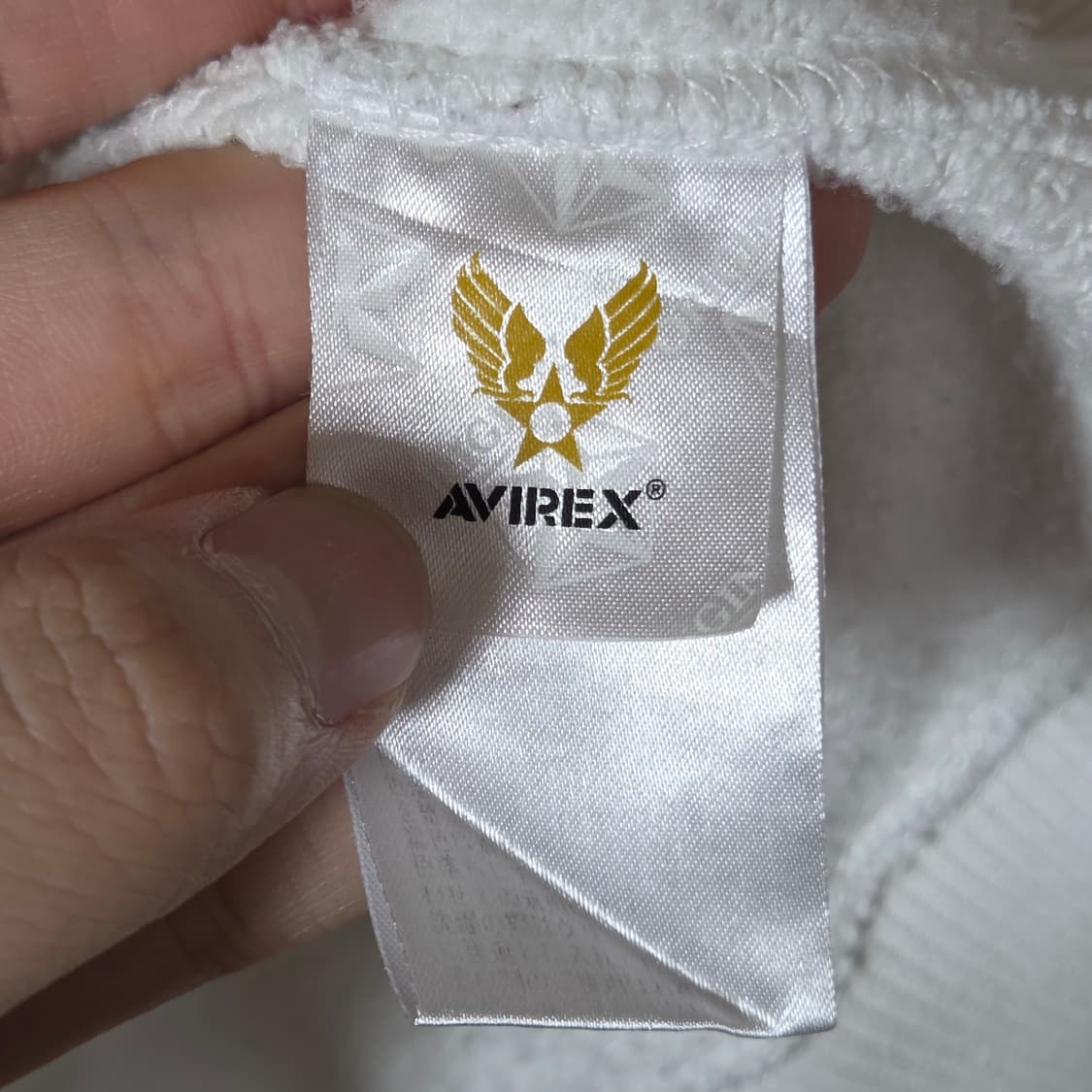 아비렉스 화이트 카모로고 약기모 후드티 상품이미지10