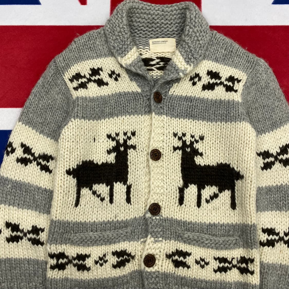 빈티지 헤비울 코위찬 실측S-M 상품이미지3