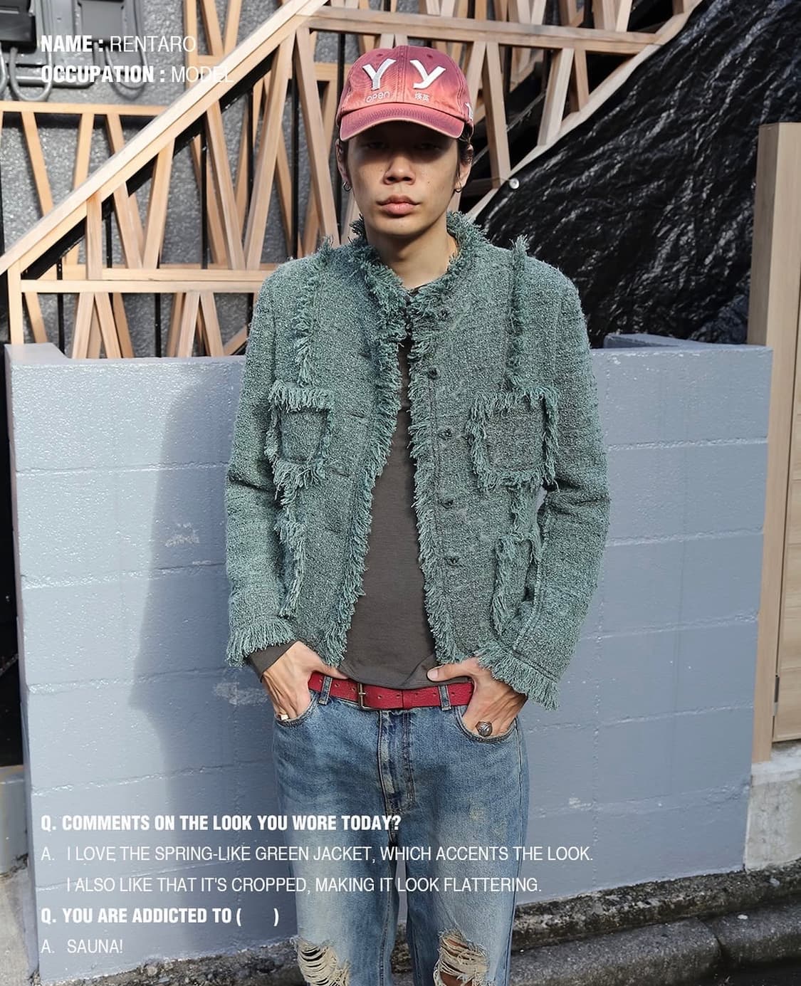 Openyy frayed tweed jacket 상품이미지1