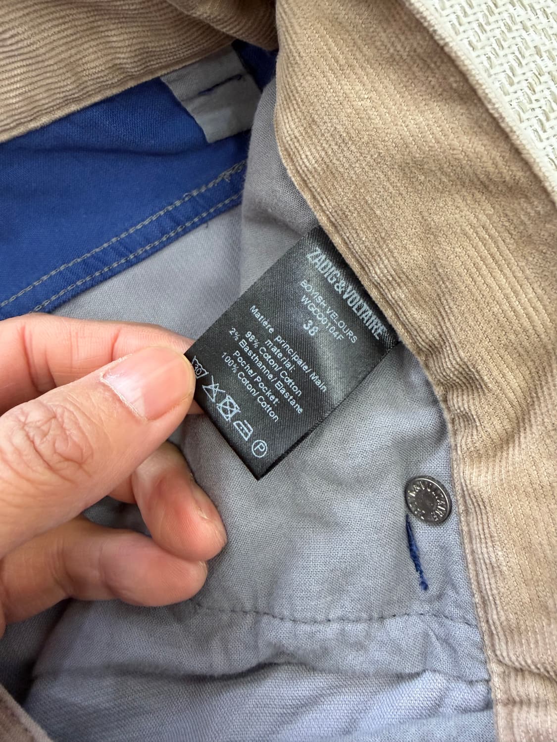 정품) 자딕앤볼테르 코듀로이 팬츠 38(30) 상품이미지8