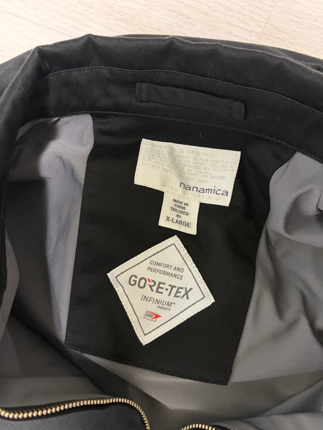 나나미카 고어텍스 인피니움 치노크루자켓 블랙 상품이미지3