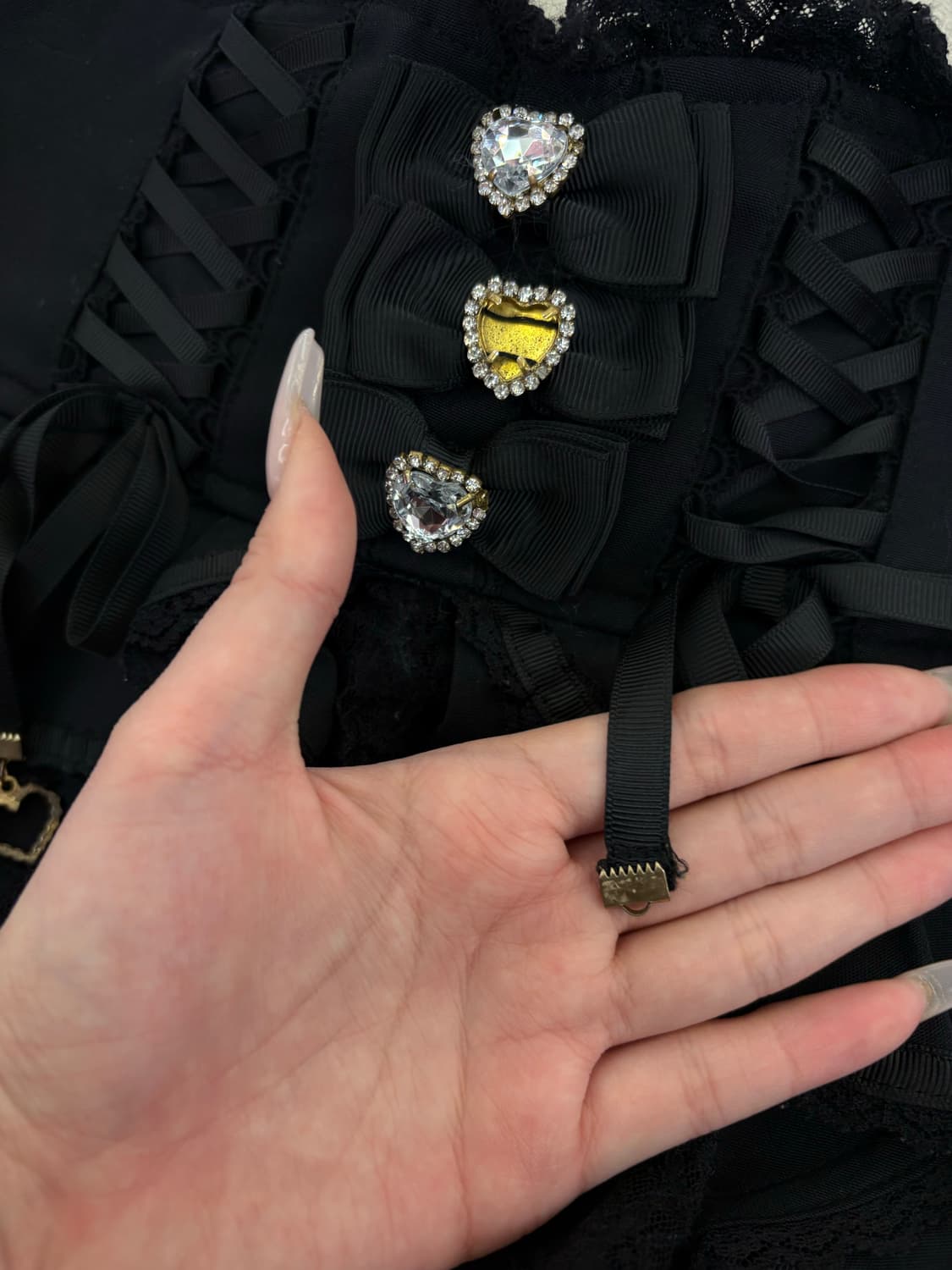 리즈리사 빅리본 레이스 스커트 상품이미지7