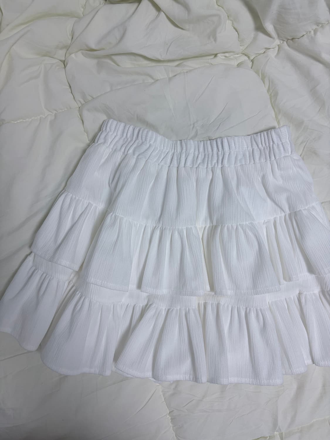 새상품 히메갸루 빈티지 캉캉스커트 코듀로이 화이트 치마바지 상품이미지1