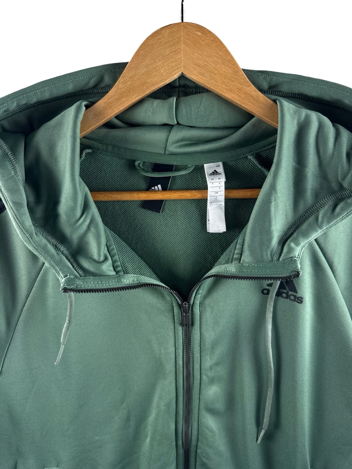 아디다스 그린블랙 폴리 후드집업2522 상품이미지3