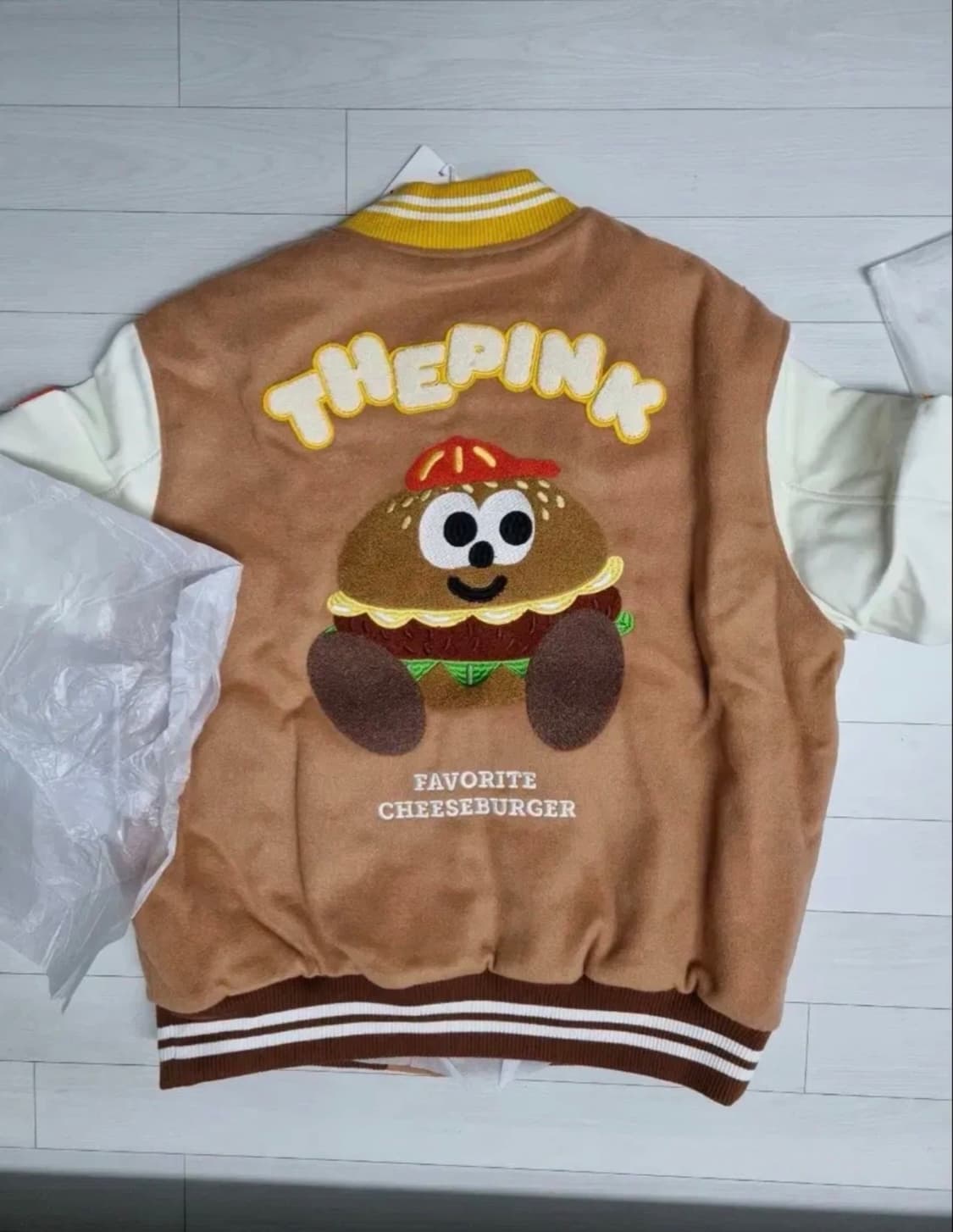 반디더핑크 햄버거 바시티 자켓 상품이미지1