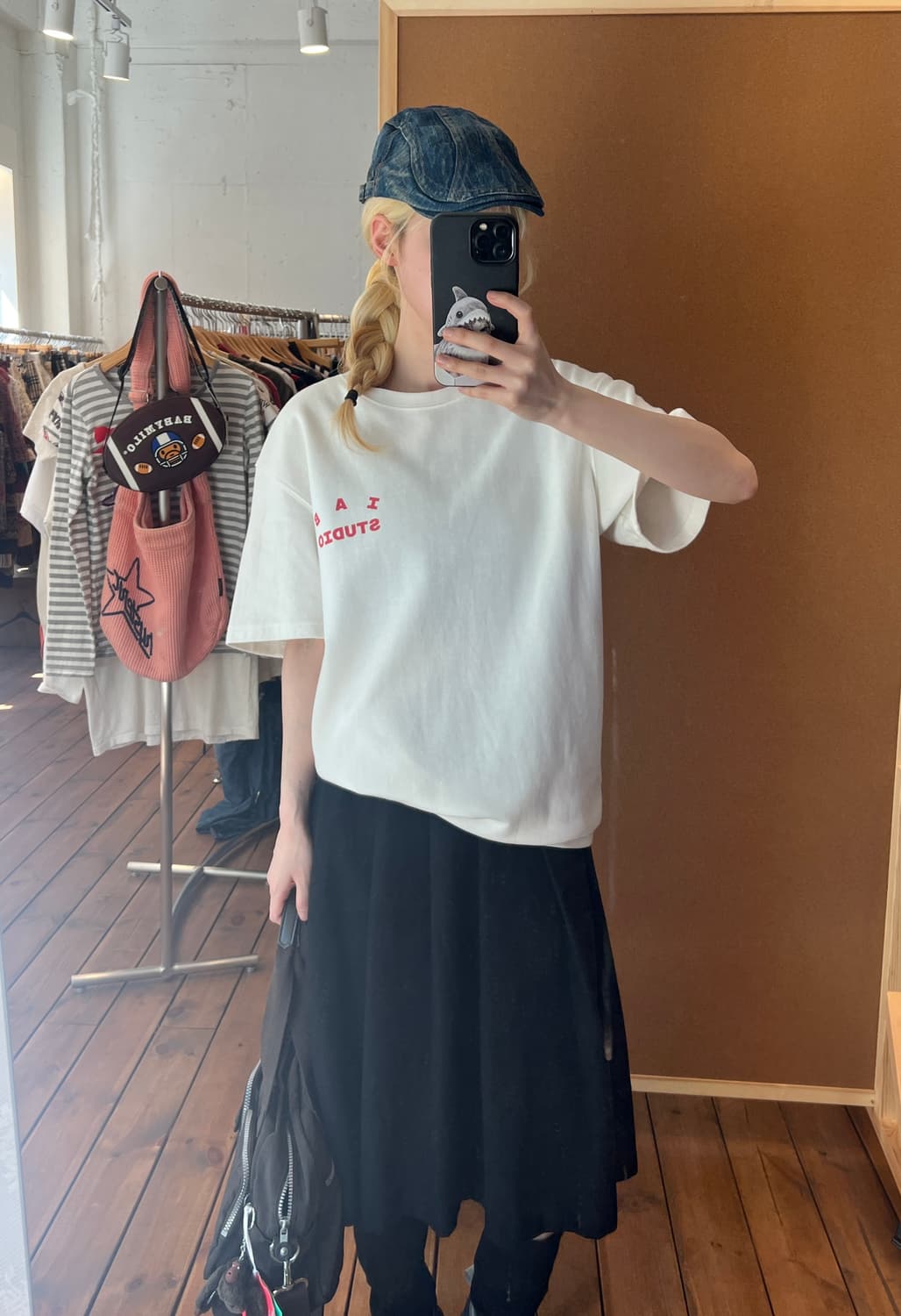 IAB 스튜디오 베이직 화이트 반팔 상품이미지1