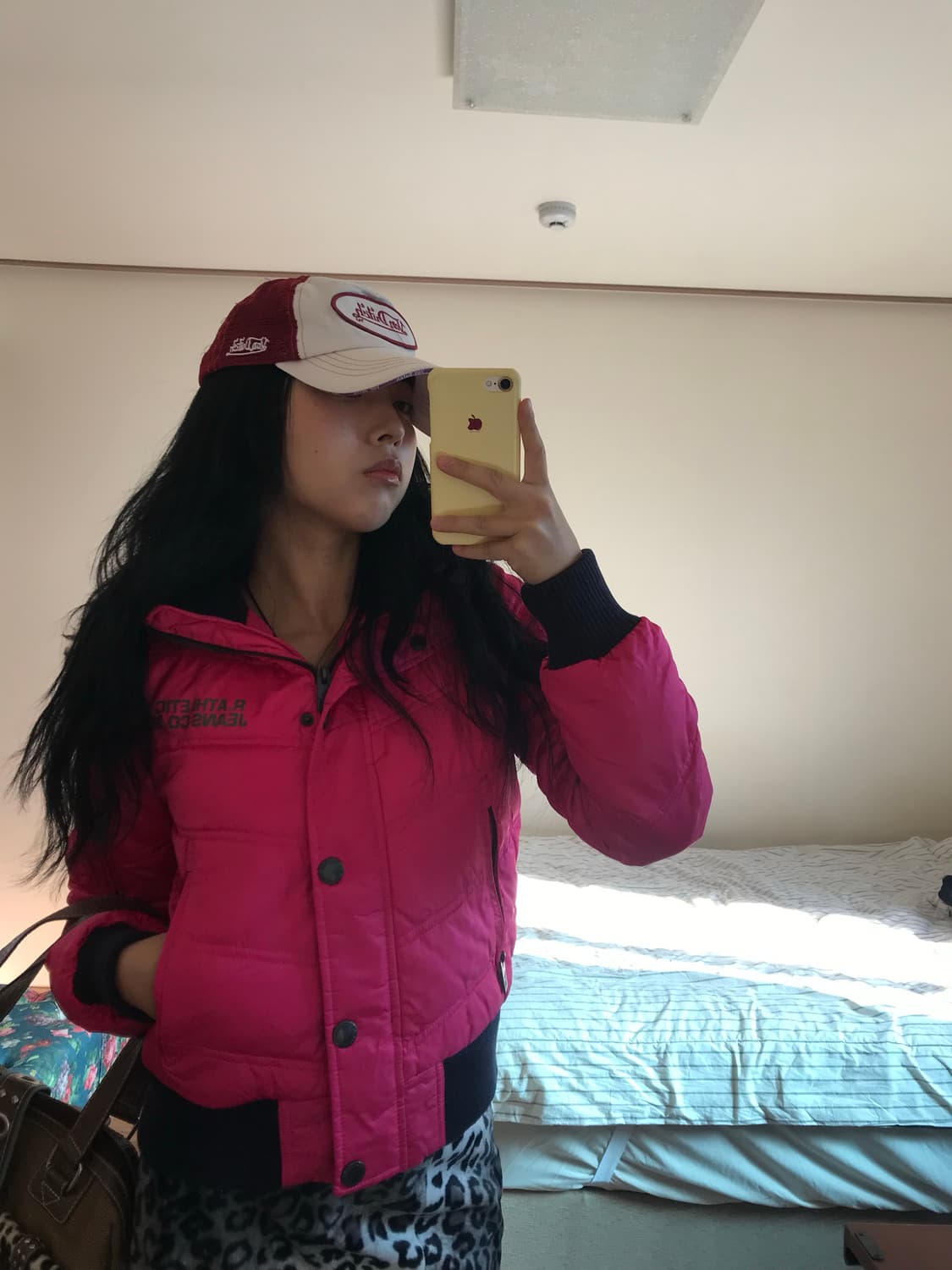 핑크 갸루 퍼 다운자켓 상품이미지6