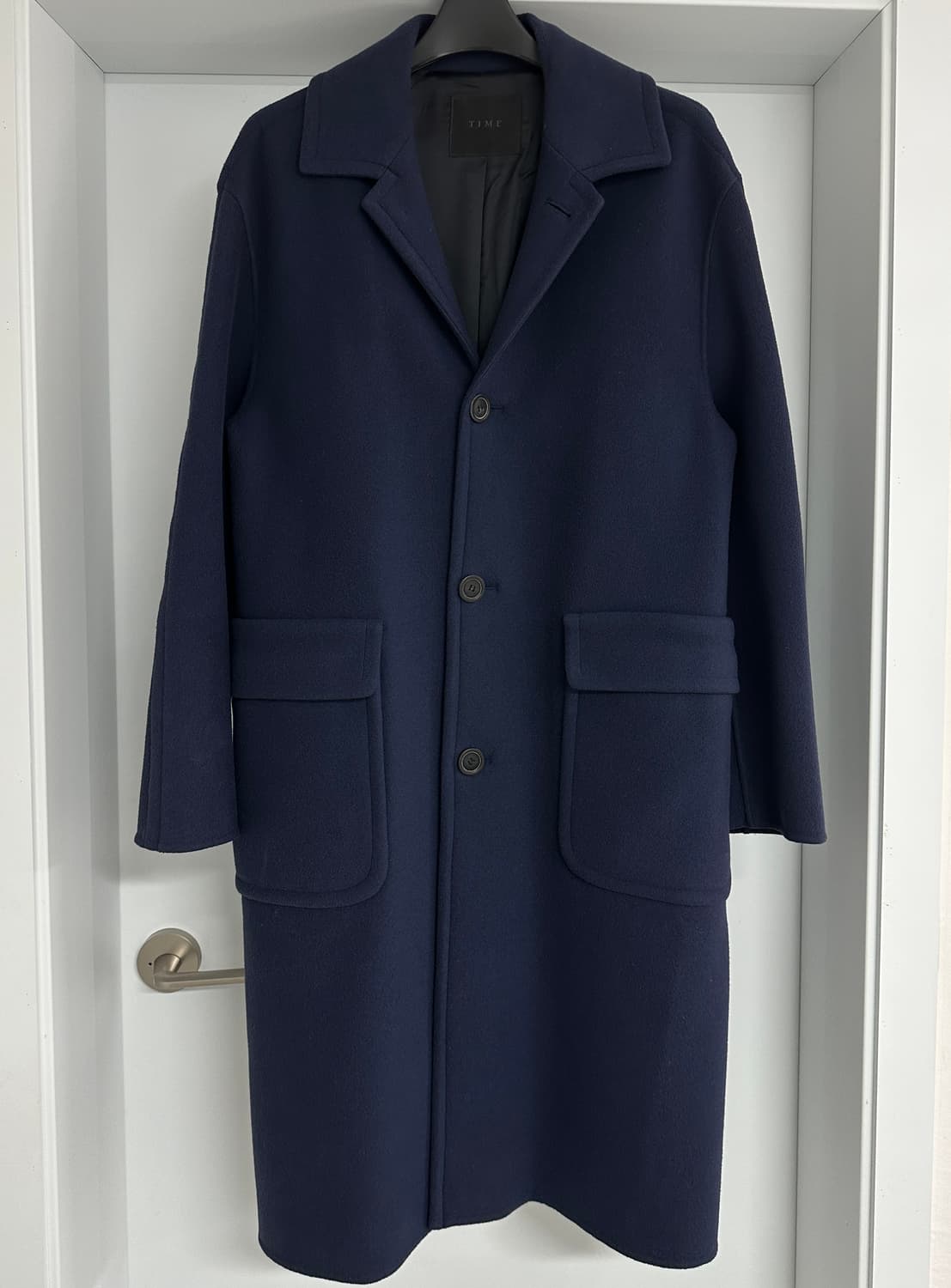 [타임 / TIME] 네이비 롱코트 상품이미지1