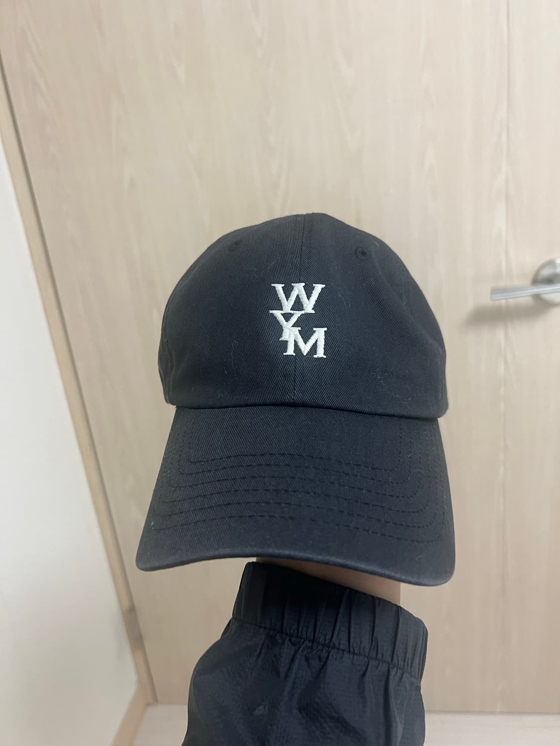 우영미/블랙 로고자수 볼캡/OS 상품이미지2